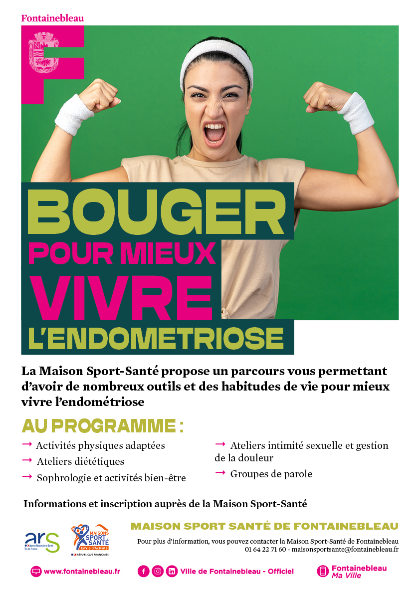 Programme "Bouger pour mieux vivre l'endométriose" à Fontainebleau d'octobre 2026 à février 2027