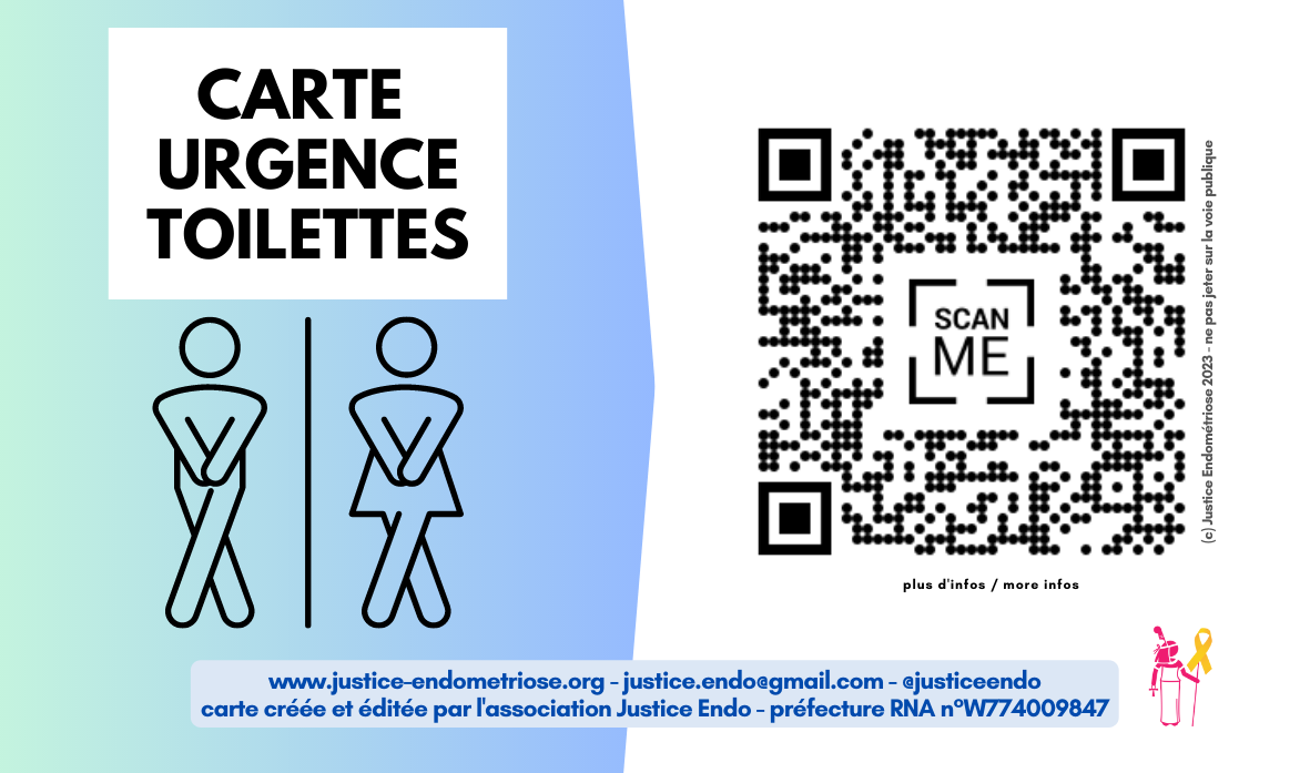 Carte urgence toilettes Justice Endométriose